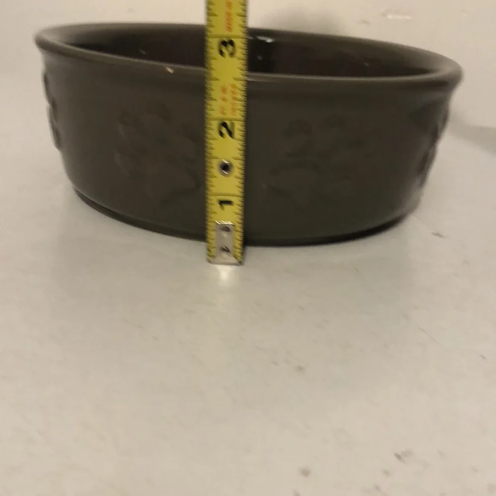 Ceramic Dog Bowl: Olive color